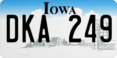 IA license plate DKA249