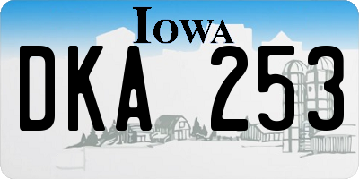 IA license plate DKA253