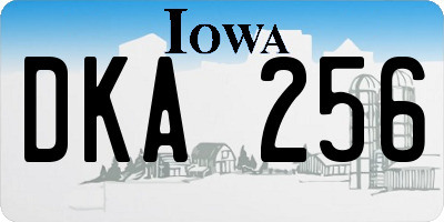IA license plate DKA256