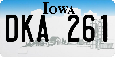 IA license plate DKA261