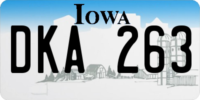 IA license plate DKA263