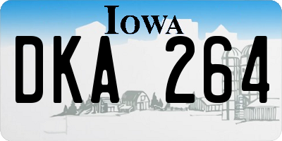 IA license plate DKA264