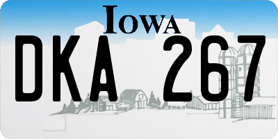 IA license plate DKA267