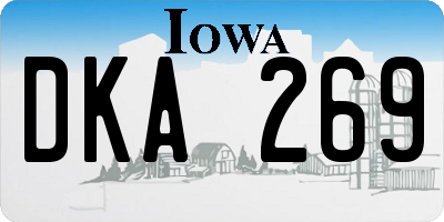 IA license plate DKA269