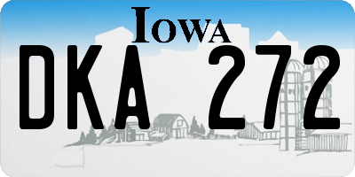 IA license plate DKA272