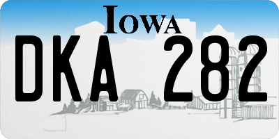 IA license plate DKA282