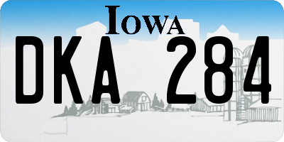 IA license plate DKA284