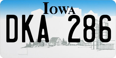 IA license plate DKA286