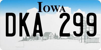 IA license plate DKA299
