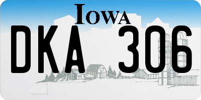 IA license plate DKA306