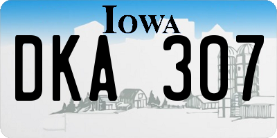 IA license plate DKA307