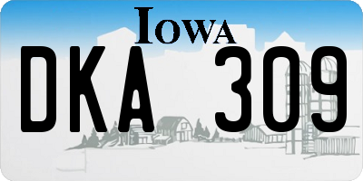 IA license plate DKA309