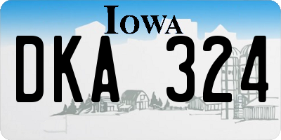 IA license plate DKA324