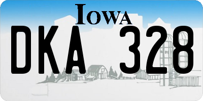 IA license plate DKA328