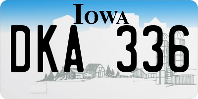 IA license plate DKA336