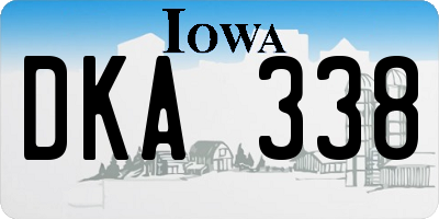 IA license plate DKA338
