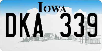 IA license plate DKA339