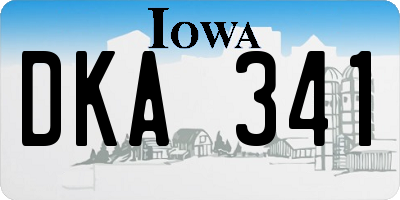 IA license plate DKA341