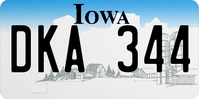 IA license plate DKA344