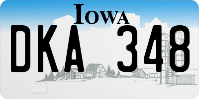 IA license plate DKA348