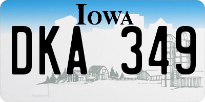 IA license plate DKA349