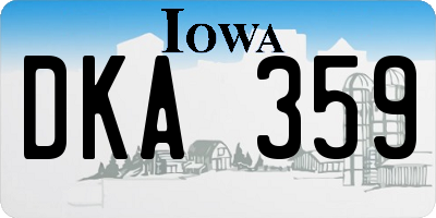 IA license plate DKA359