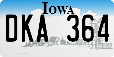 IA license plate DKA364