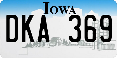 IA license plate DKA369