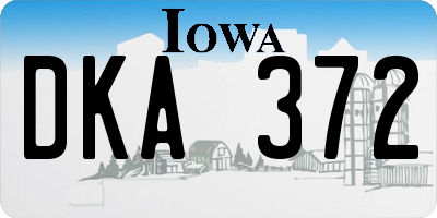 IA license plate DKA372