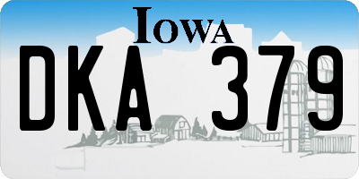 IA license plate DKA379