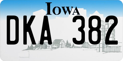 IA license plate DKA382
