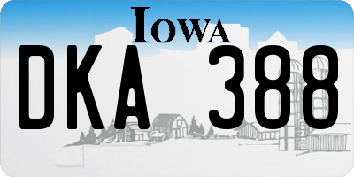 IA license plate DKA388