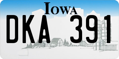 IA license plate DKA391