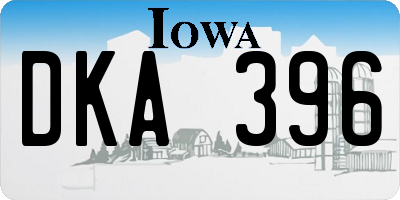 IA license plate DKA396