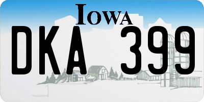 IA license plate DKA399