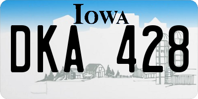 IA license plate DKA428