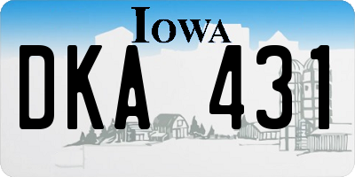 IA license plate DKA431