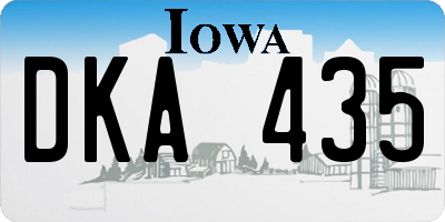 IA license plate DKA435