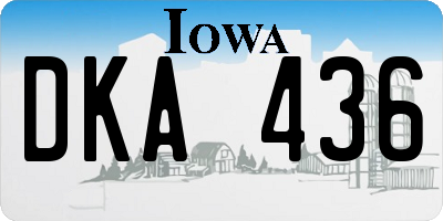 IA license plate DKA436