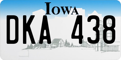 IA license plate DKA438