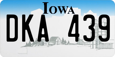 IA license plate DKA439