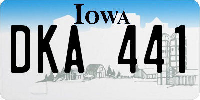 IA license plate DKA441