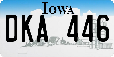 IA license plate DKA446