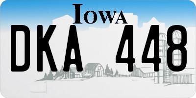 IA license plate DKA448