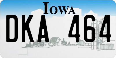 IA license plate DKA464