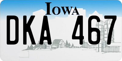IA license plate DKA467