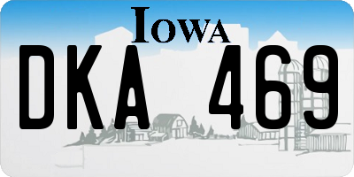 IA license plate DKA469