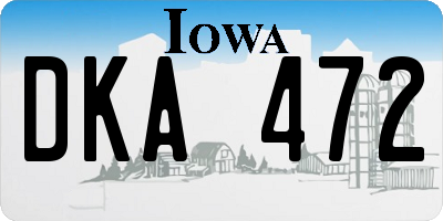 IA license plate DKA472