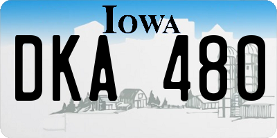 IA license plate DKA480