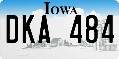 IA license plate DKA484